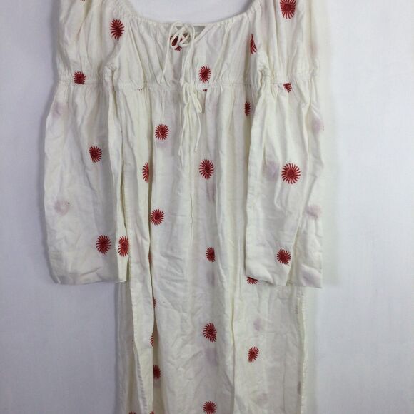Free People Women's MIDI Dress Emory Embroidered Ivory Combo Size S NWT - Picture 5 of 16